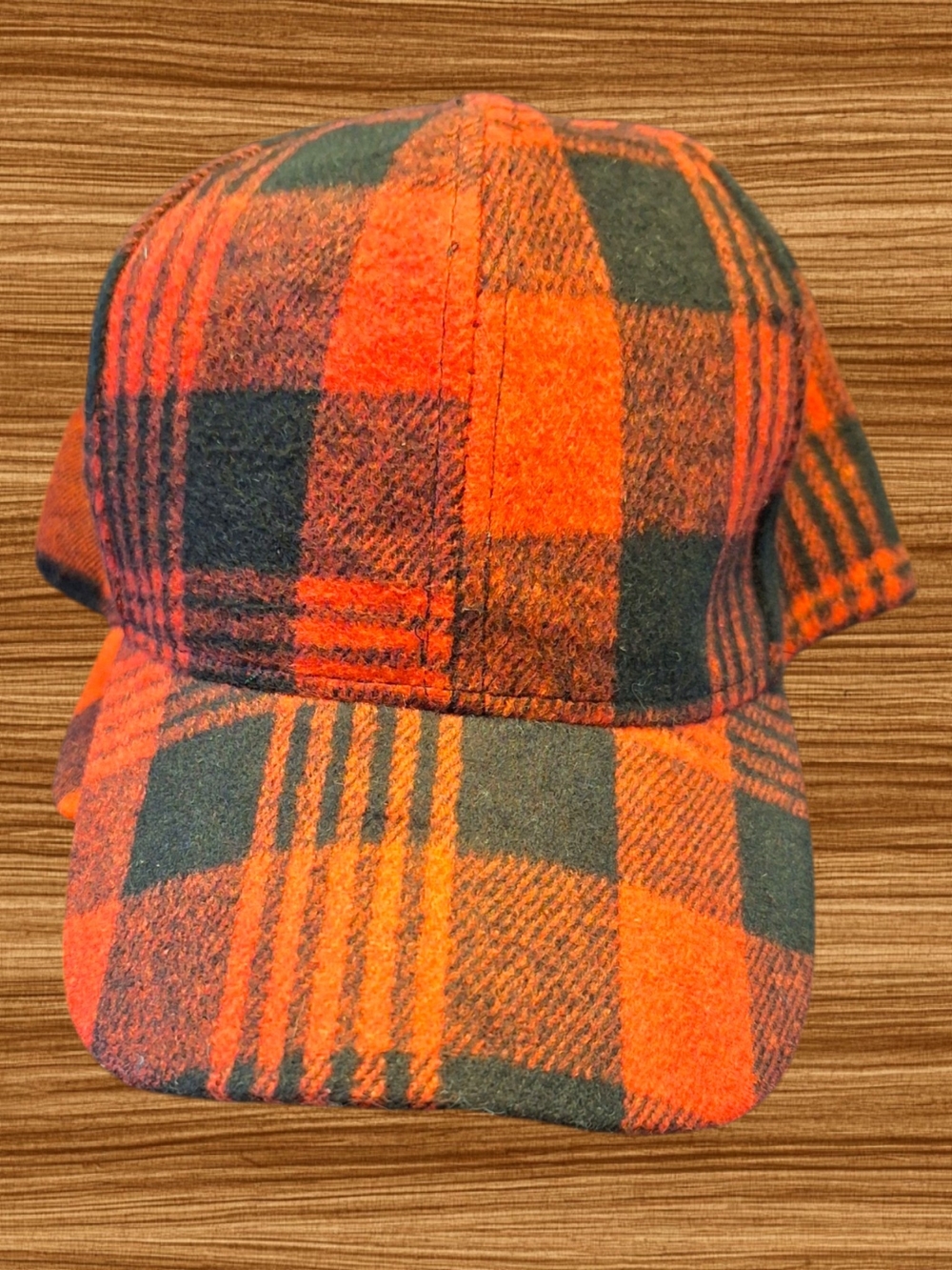 Red and Black Plaid Baseball Cap